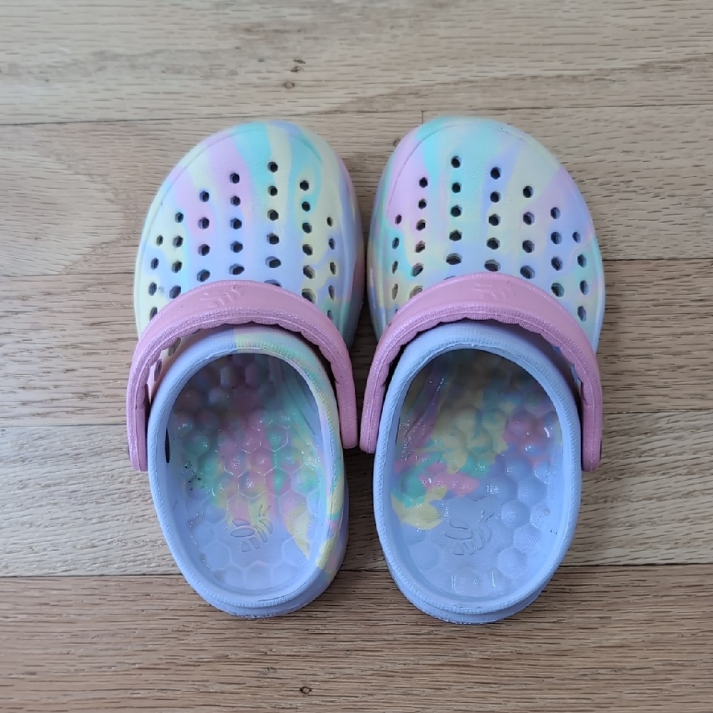 Rainbow Kids Water Shoes with Pink Strap